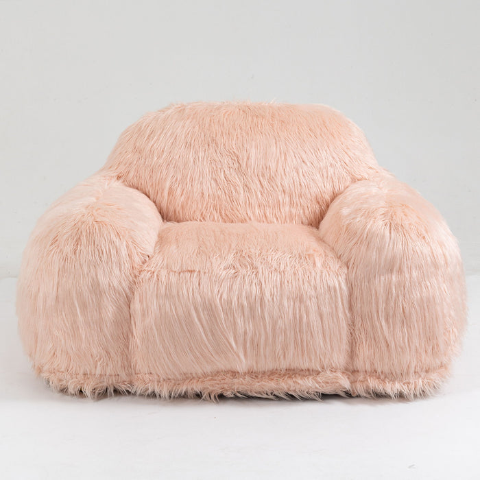 Bean Bag Chair Lazy Long Hair Sofa Bean Bag Chair Adult, Teen High Density Foam Filled Modern Focus Chair Comfortable Living Room, Bedroom Chair