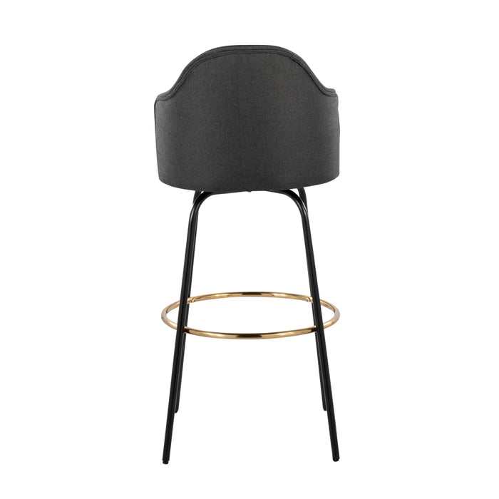 Ahoy - Contemporary Fixed Height Bar Stool Round Footrest (Set of 2)