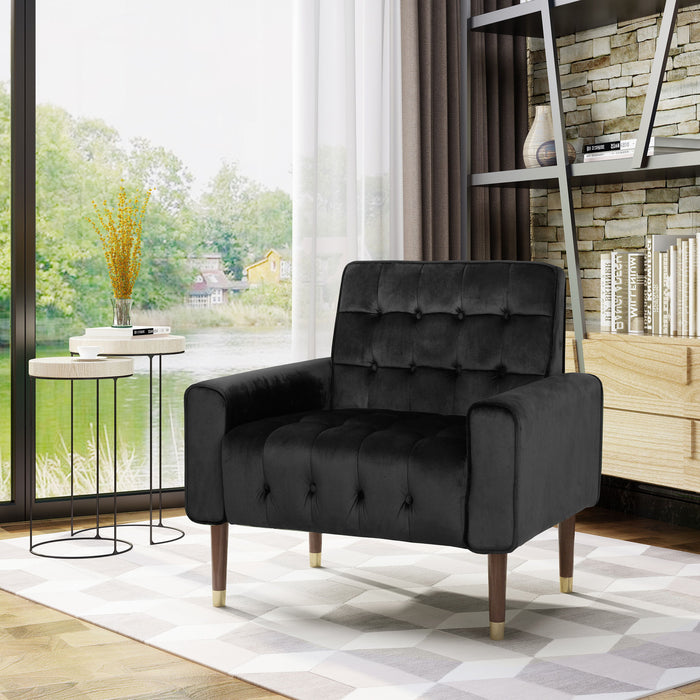 Comfy Arm Chair With Tufted Back, Modern For Living Room, Bedroom And Study