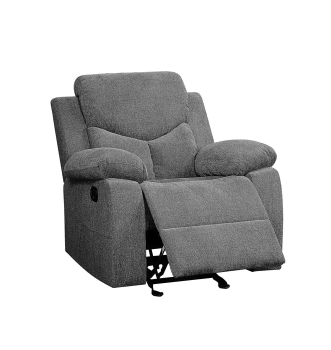 Kalen - Chenille Glider Recliner - Gray