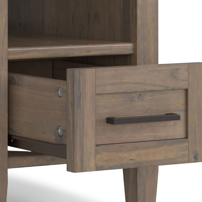 Ela - Narrow End Table - Smoky Brown