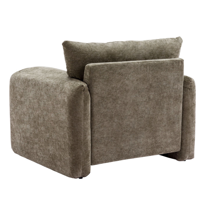 Modern Style Chenille Oversized Armchair Accent Chair Single Sofa Lounge Chair For Living Room, Bedroom