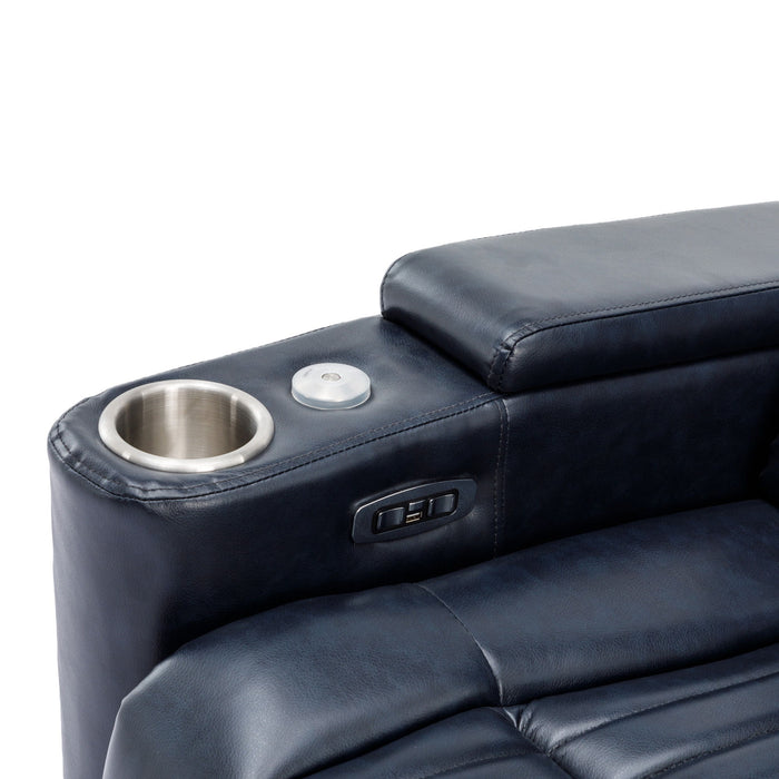 270 Degree Power Swivel Recliner, Home Theater Seating With Hidden Arm Storage And LED Light Strip, Cup Holder, 360 Degree Swivel Tray Table, And Cell Phone Holder, Soft Living Room Chair