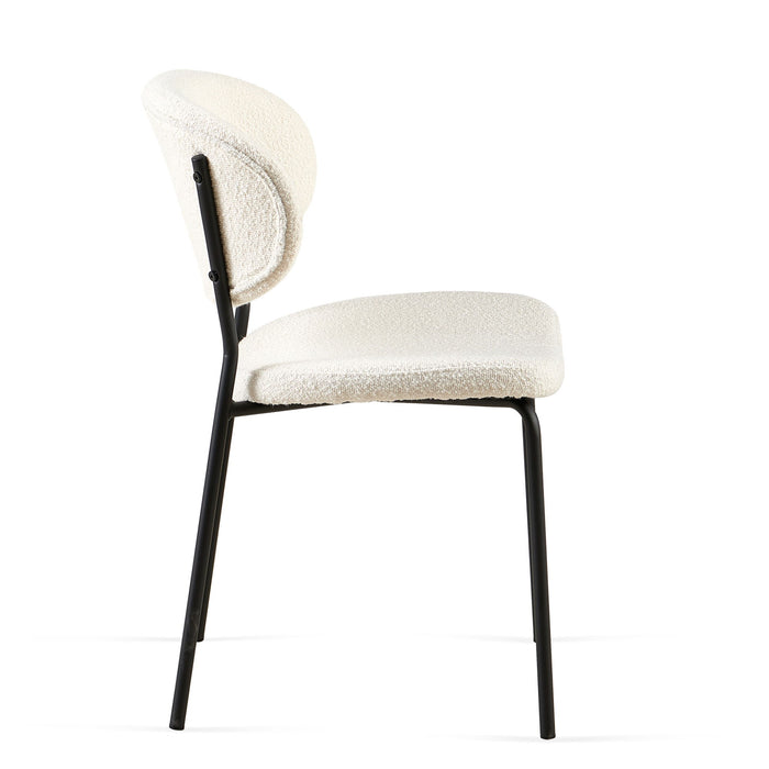 Boucle Dining Chairs, Dining Chairs With Metal Legs For Dining Room, Kitchen, Living Room