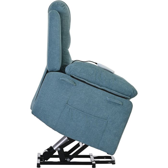 Massage Recliner, Power Lift Chair With Adjustable Massage And Heating Function, Recliner Chair With Infinite Position And Side Pocket For Living Room