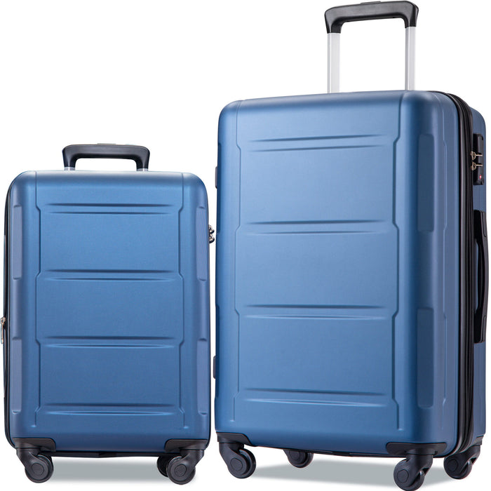 Expanable Spinner Wheel 2 Piece Luggage Set ABS Lightweight Suitcase With Tsa Lock 20" / 28"