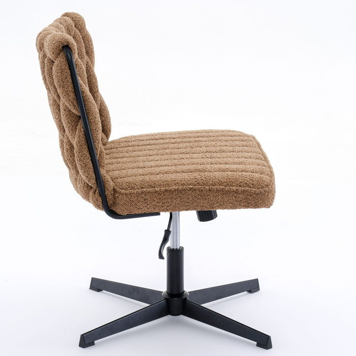 Armless Office Desk Chair No Wheels