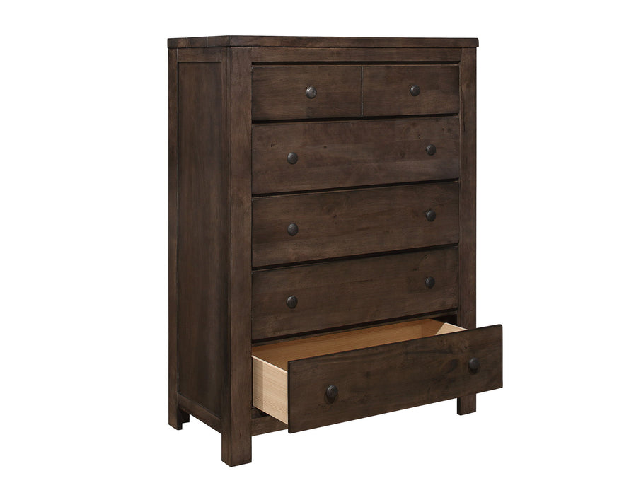 Verna - 5 Drawer Chest - Brown