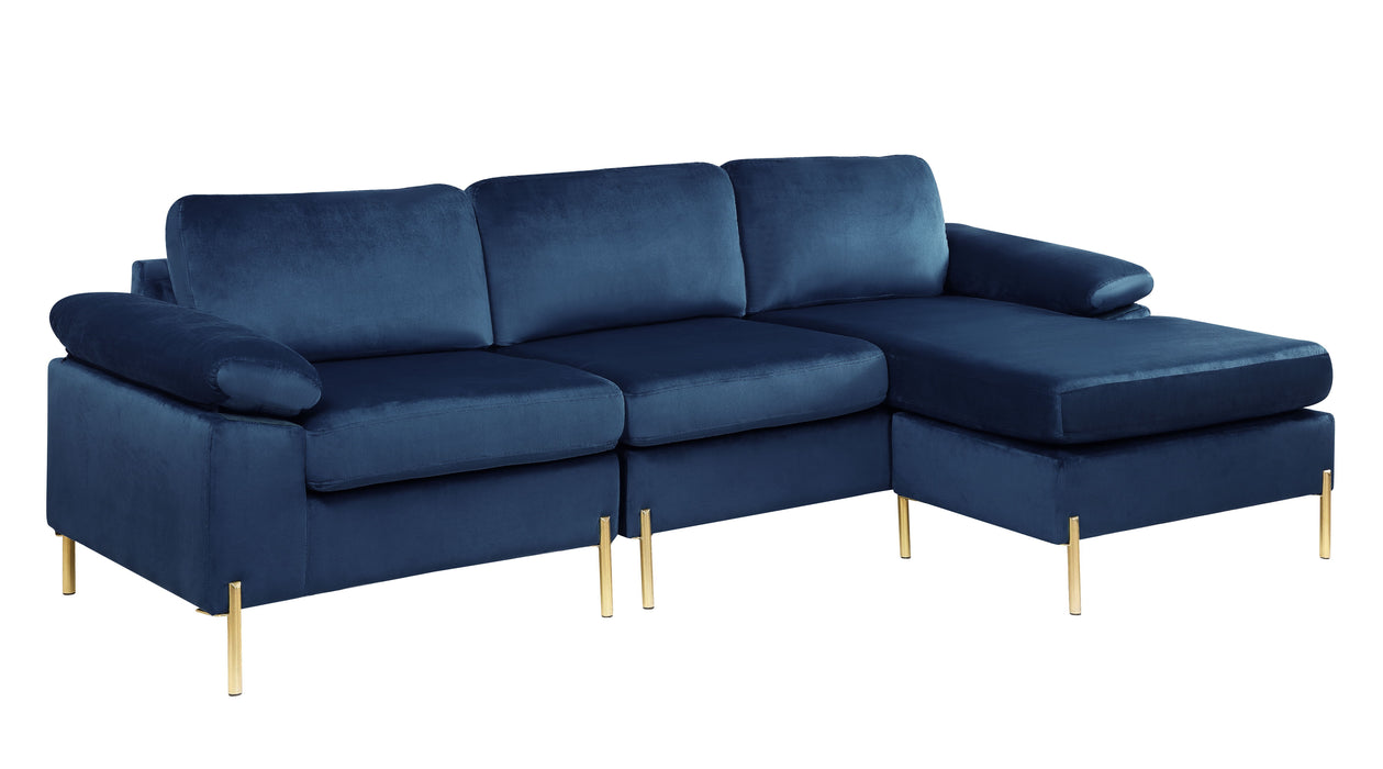 Shannon - Velvet Sectional Sofa With Chaise