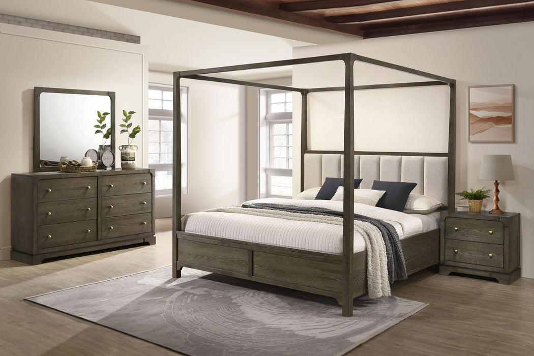 Gran Park - 4 Piece California King Bedroom Set - Dark Cocoa