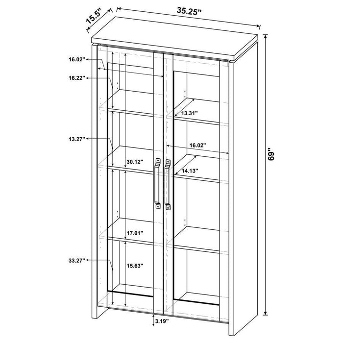 Alejo - 2-Door Tall Cabinet - Gray Driftwood