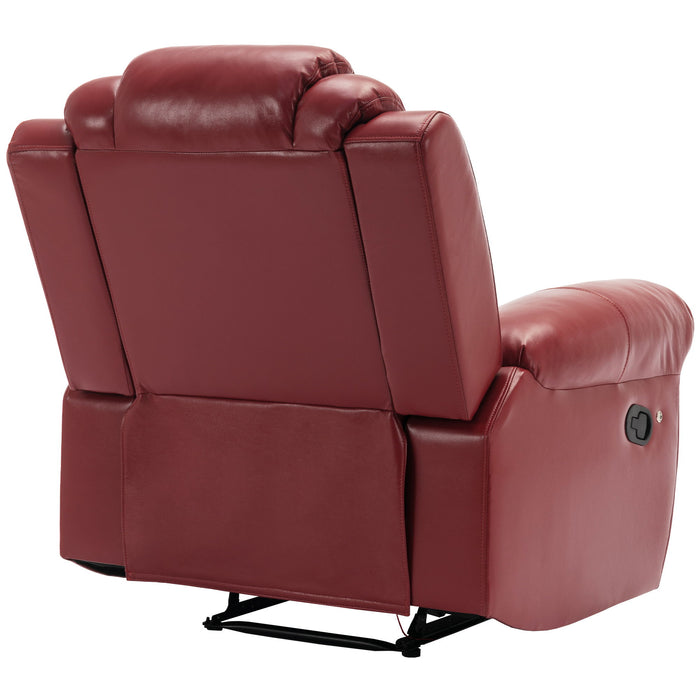 Home Theater Seating Manual Recliner Chair With Led Light Strip For Living Room