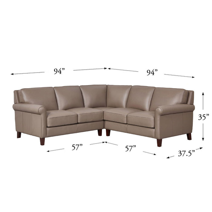 Laguna - Sectional Leather - Brown