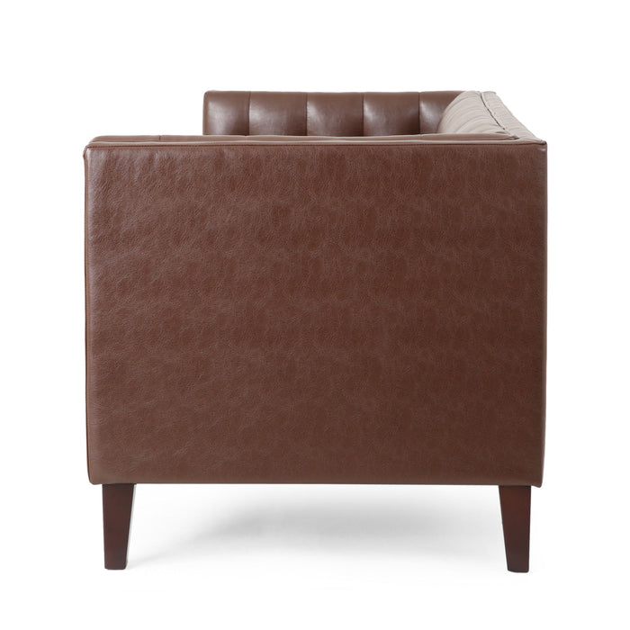 Comfy 3 Seat Sofa With Tufted Back, Modern For Living Room