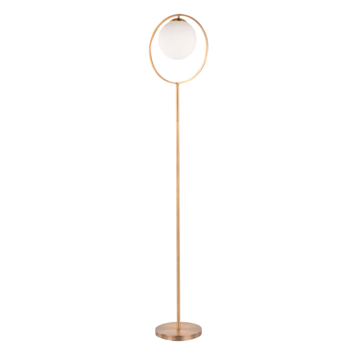 Moon - Contemporary Floor Lamp - Gold / Frosted