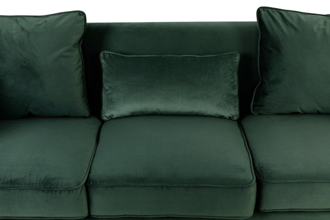 Bayberry - Velvet Sofa Loveseat Living Room Set - Green