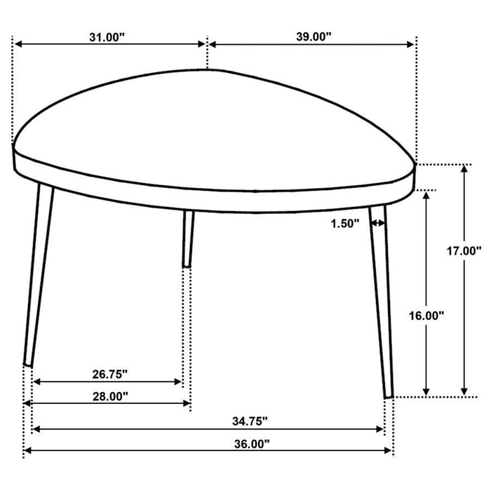 Odessa - Triangular Solid Wood Coffee Table