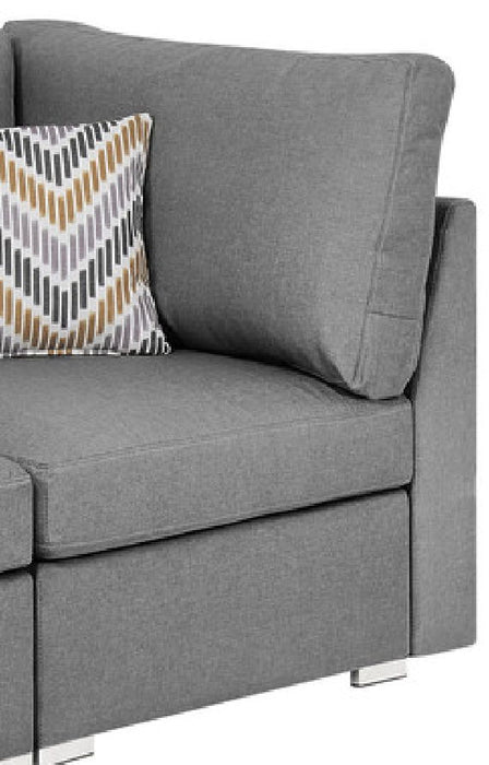 Amira - Fabric Loveseat Couch With Pillows