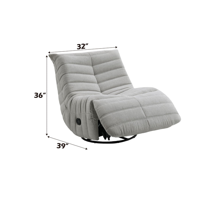 Talmon - Chenille Glider Recliner With Swivel