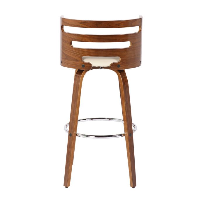 Cosini - Mid Century Modern Fixed Height Barstool With Swivel (Set of 2)