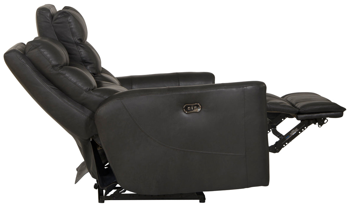 Bosa - Power Reclining Loveseat - Charcoal - Leather