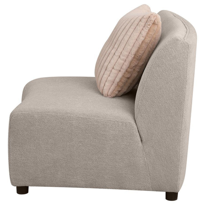 Fayette - Upholstered Armless Chair - Greige