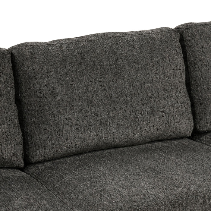 L-Shaped Couch Sectional Sofa With Storage Chaise, Cup Holder And USB Ports For Living Room