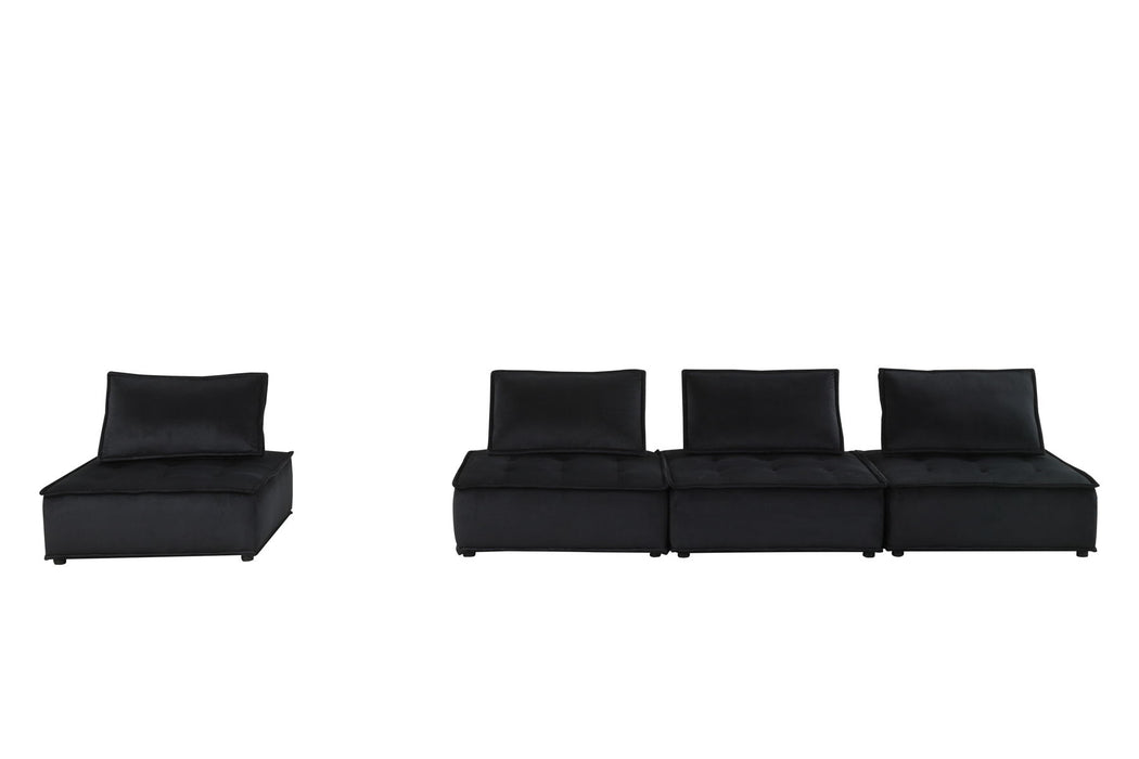 Anna - Velvet Sectional Sofa