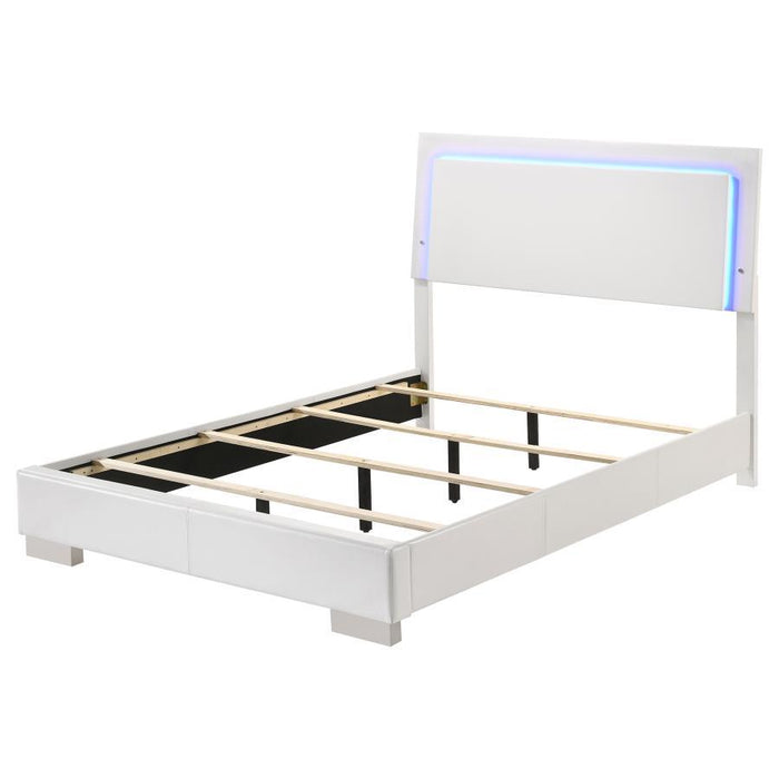 Felicity - Wood LED Panel Bed