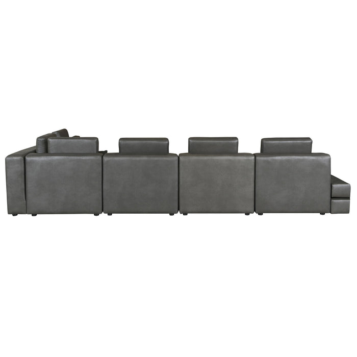 Modular Sectional Sofa Corner Sofa Chaise Lounge With Movable Ottoman For Living Room