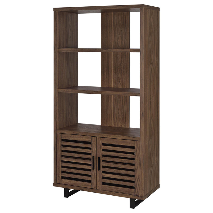 Maddox - 3 Shelf Cabinet Bookcase - Walnut