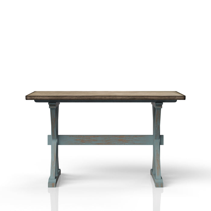 X Based Counter Height Casual Dining Table - Aqua Blue