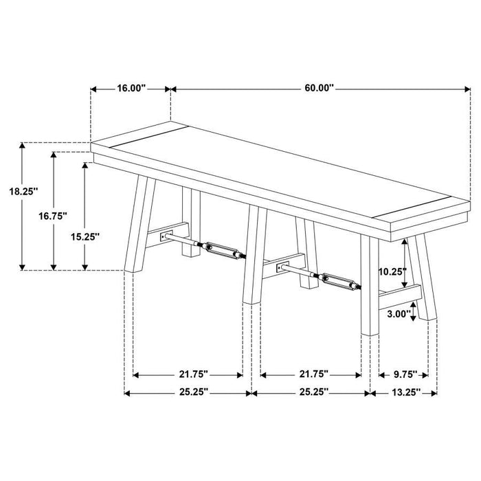 Newport - Rectangular Trestle Table Dining Set