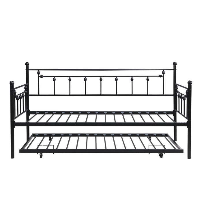 Twin Daybed With Trundle - Black