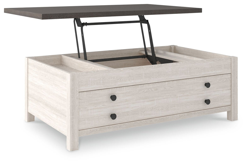 Dorrinson - White / Black / Gray - Lift Top Cocktail Table