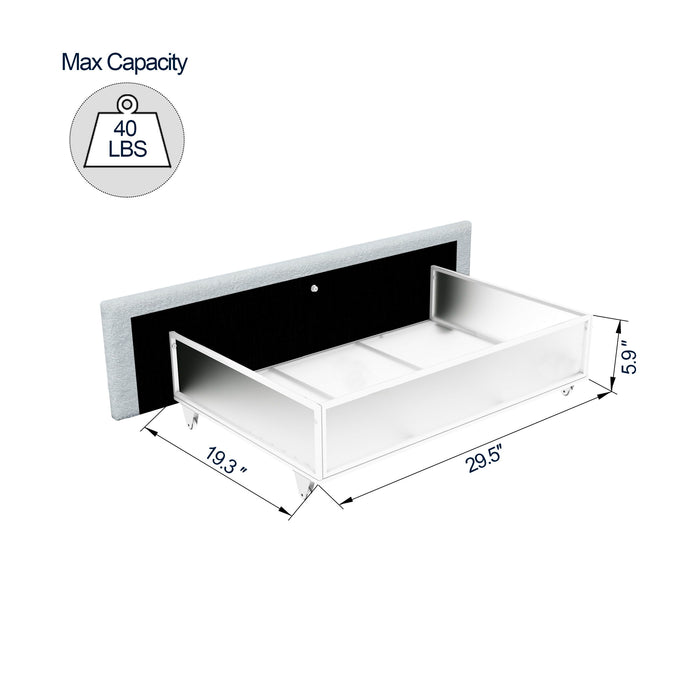 Flora - Upholstered Daybed With 2 Drawers Ribbed Tufted Backrest in Lavish Modern Design