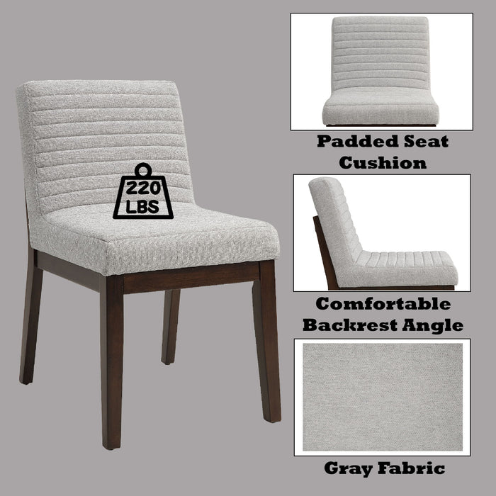 Edwyn - Linen Side Chair (Set of 2) - Gray