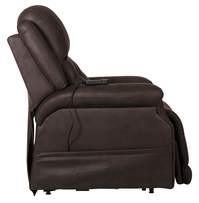 Haywood - Power Headrest Power Lift Lay Flat Recliner With Heat & Massage - Chocolate - 44"