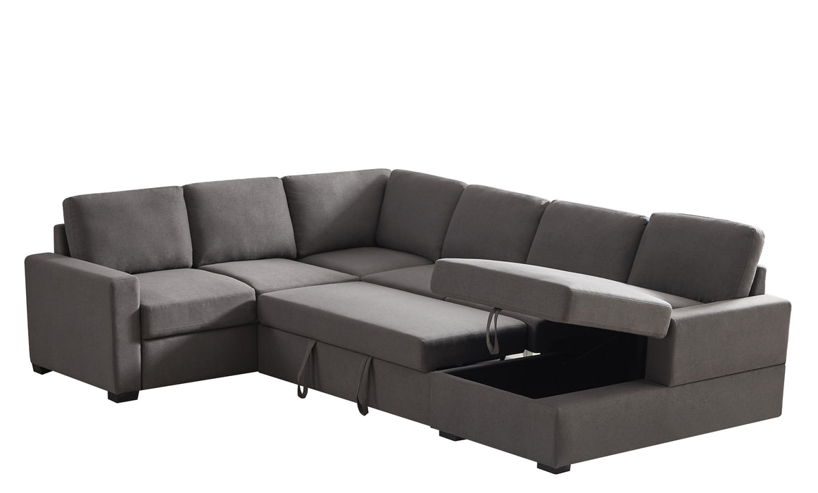 Ketterman - 4 Piece Upholstered Sectional - Brown