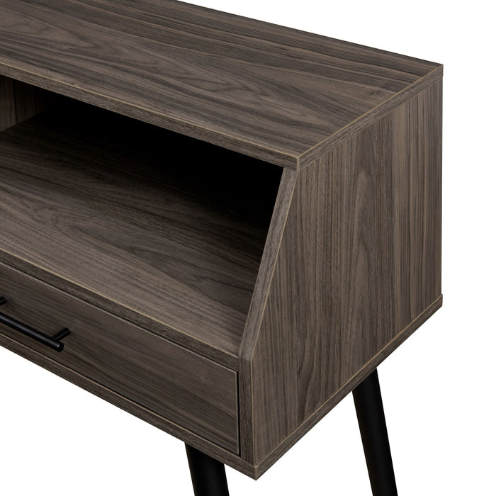 Contemporary 2 Drawer Angled Entry Table - Slate Gray