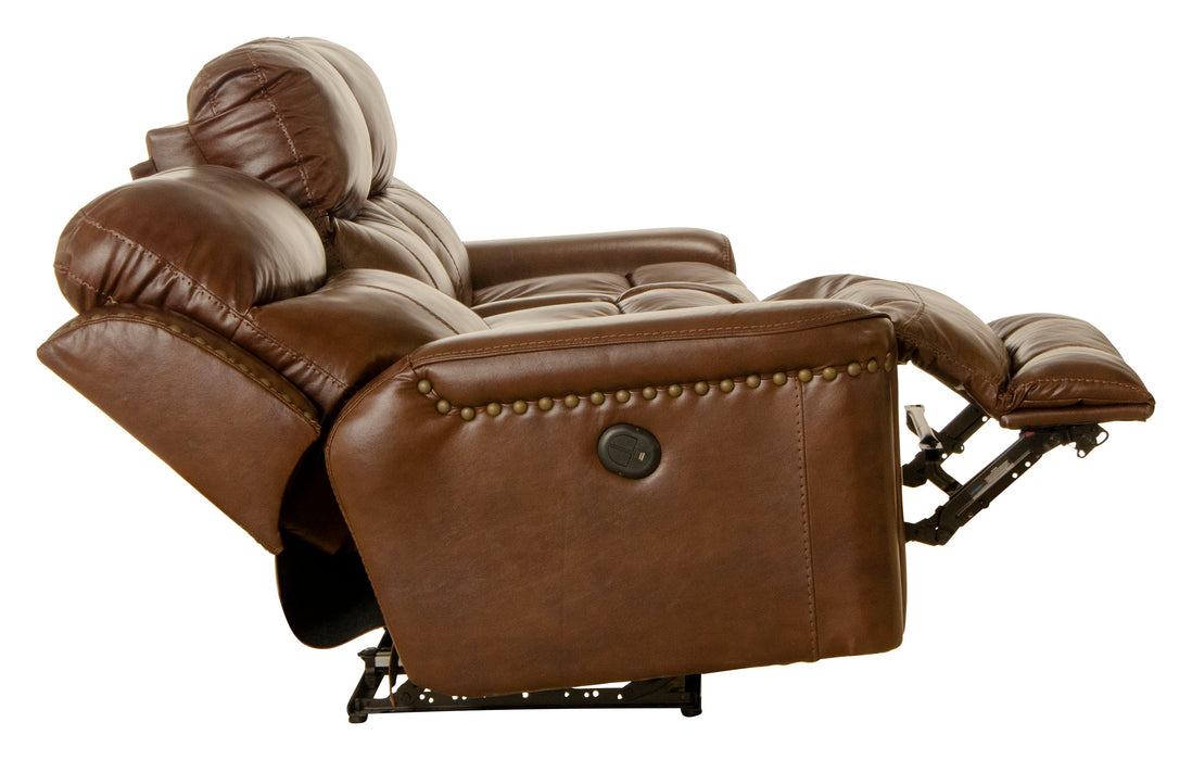 Ceretti - Power Reclining Sofa - Brown Italian Top Grain Leather Match