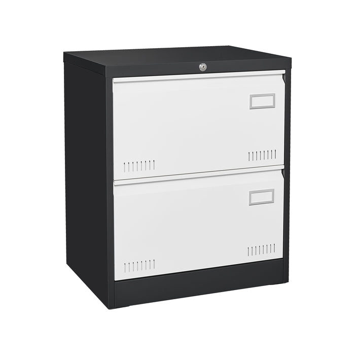 2 Drawer Metal Lateral File Cabinet With Lock, Office Vertical Files Cabinet For Home Office