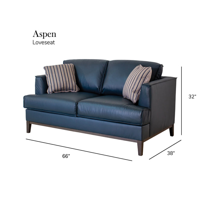 Aspen - Top Grain Leather Loveseat