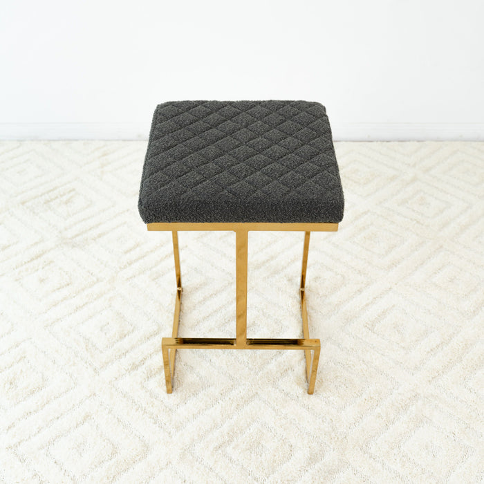 Joel - Mid Century Modern Luxury Upholstered Stool