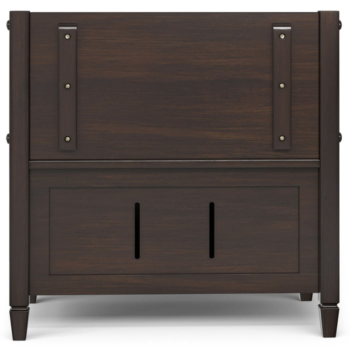 Connaught - Small Entryway Storage Bench - Chestnut Brown