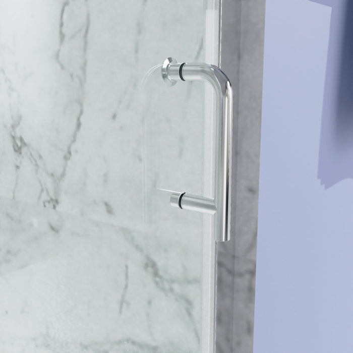 Bi-Fold - Semi-Frameless Shower Doors In Chrome With Clear Glass - Chrome