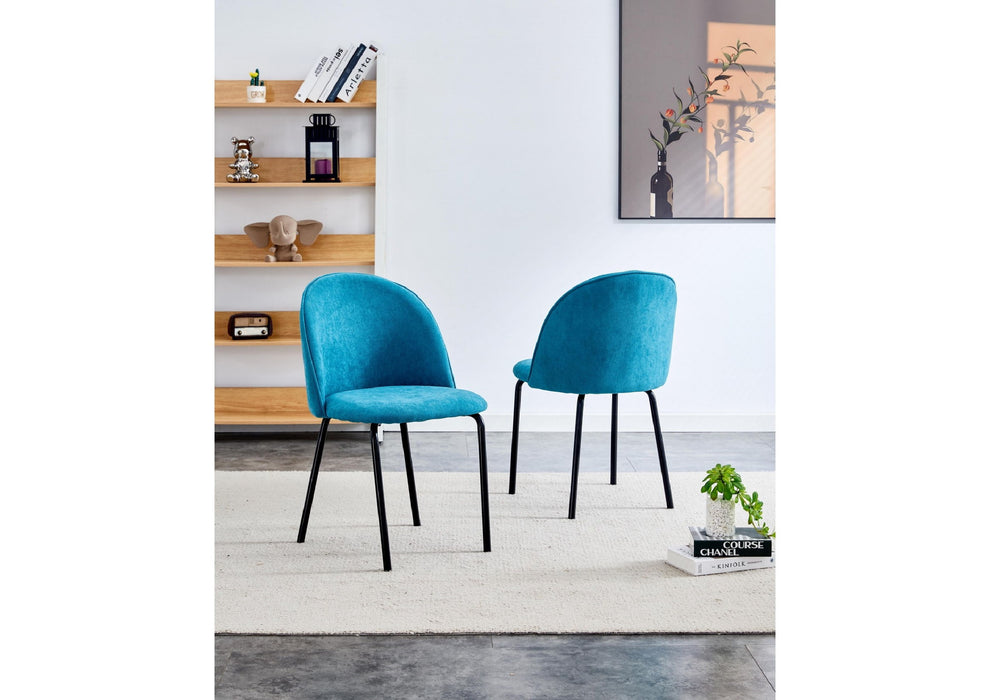 Modern Chair With Iron Tube Legs, Soft Cushions And Comfortable Backrest, Suitable For Dining Room, Living Room, Cafe