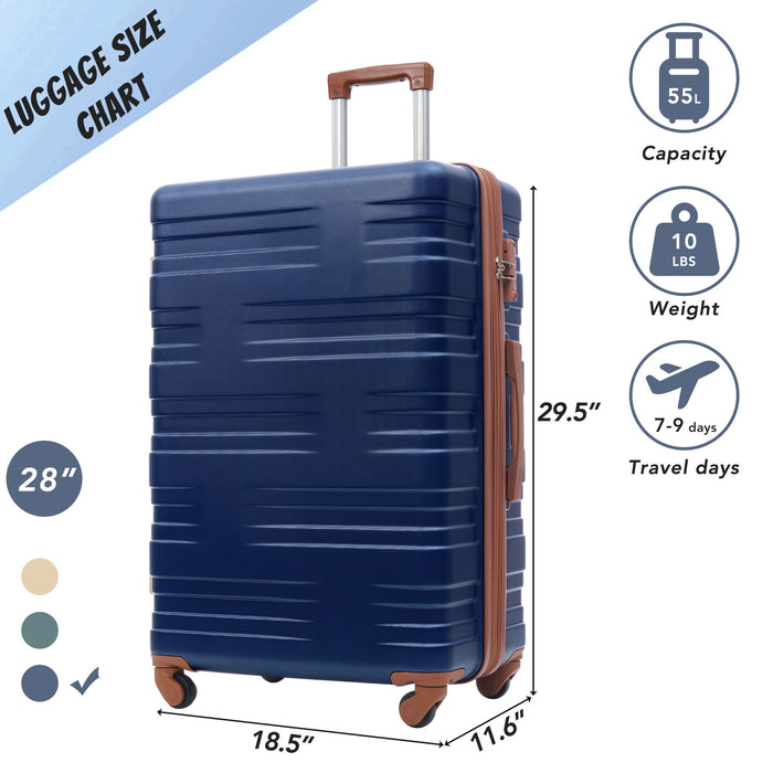 Luggage With Tsa Lock Spinner Wheels Hardside Expandable Luggage Travel Suitcase Check In Luggage ABS 28"