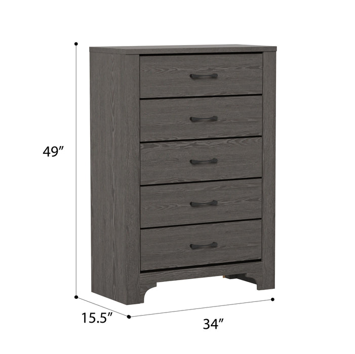 Junipe - 5 Drawer Chest - Brown