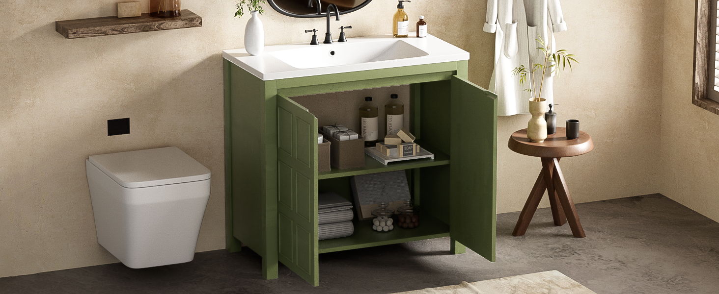 Bathroom Vanity Organizer With Sink, Combo Cabinet Set, Bathroom Storage Cabinet